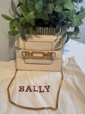 Bally Leather MicroBag on Chain  EUC with Dust Bag